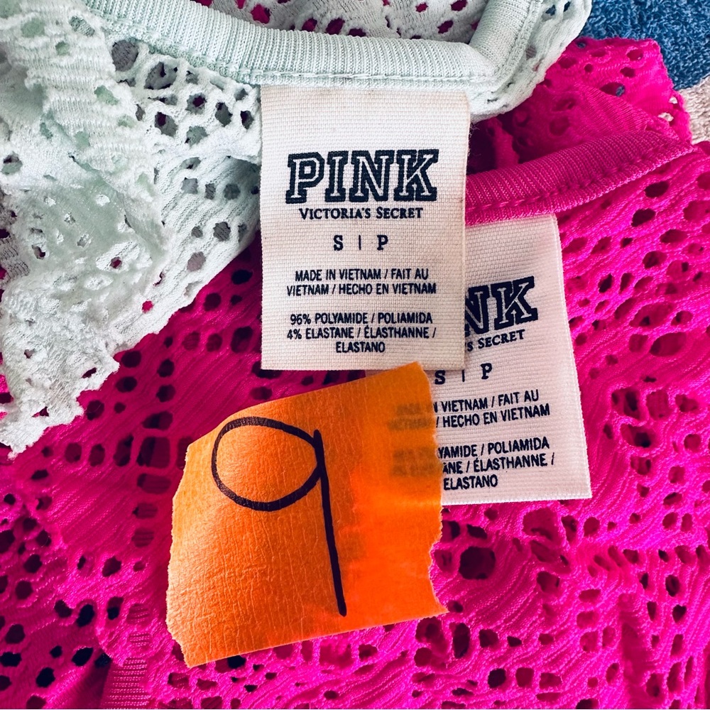 PINK Victoria's Secret 2 pc Swim Cover Up Tank Top size S - Picture 6 of 8